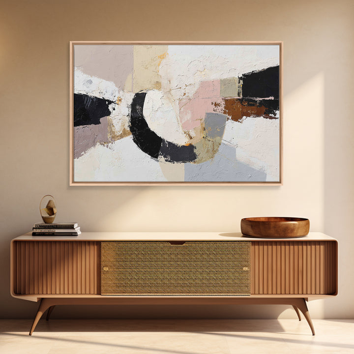 Large Cream Abstract Canvas Print, Master Bedroom, Signs for Home, Bedroom Decor, Abstract Art, Sanctuary, Luxury Decor, MAS-3x2-21