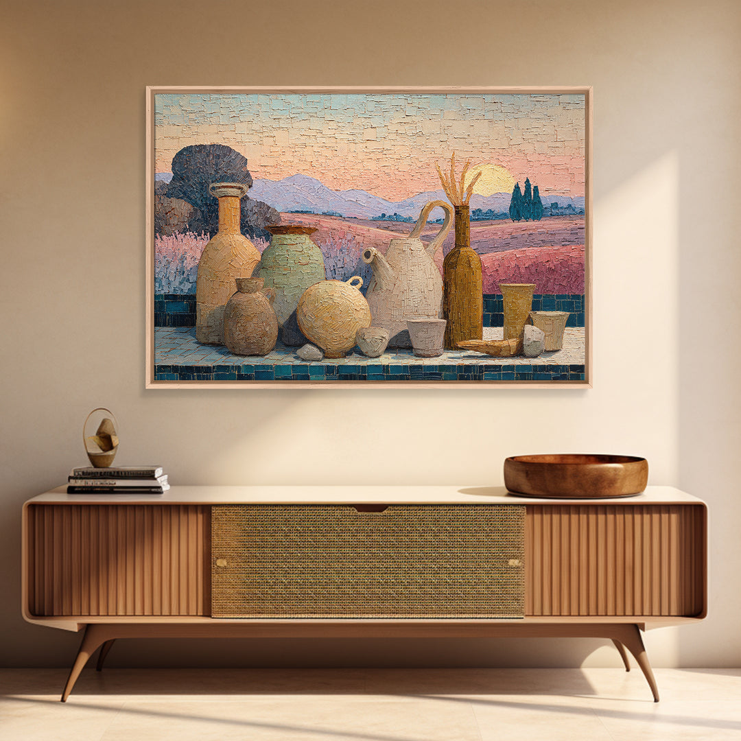 Lavender Field at Twilight Canvas Print, Master Bedroom, Farmhouse Wall Decor, Bedroom Decor, Oil Painting, Sanctuary, MAS-3x2-22