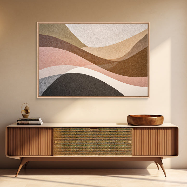 Abstract Wave Forms Framed Canvas Print, Master Bedroom, Signs for Home, Bedroom Decor, Abstract Art, Sanctuary, Luxury Decor, MAS-3x2-24