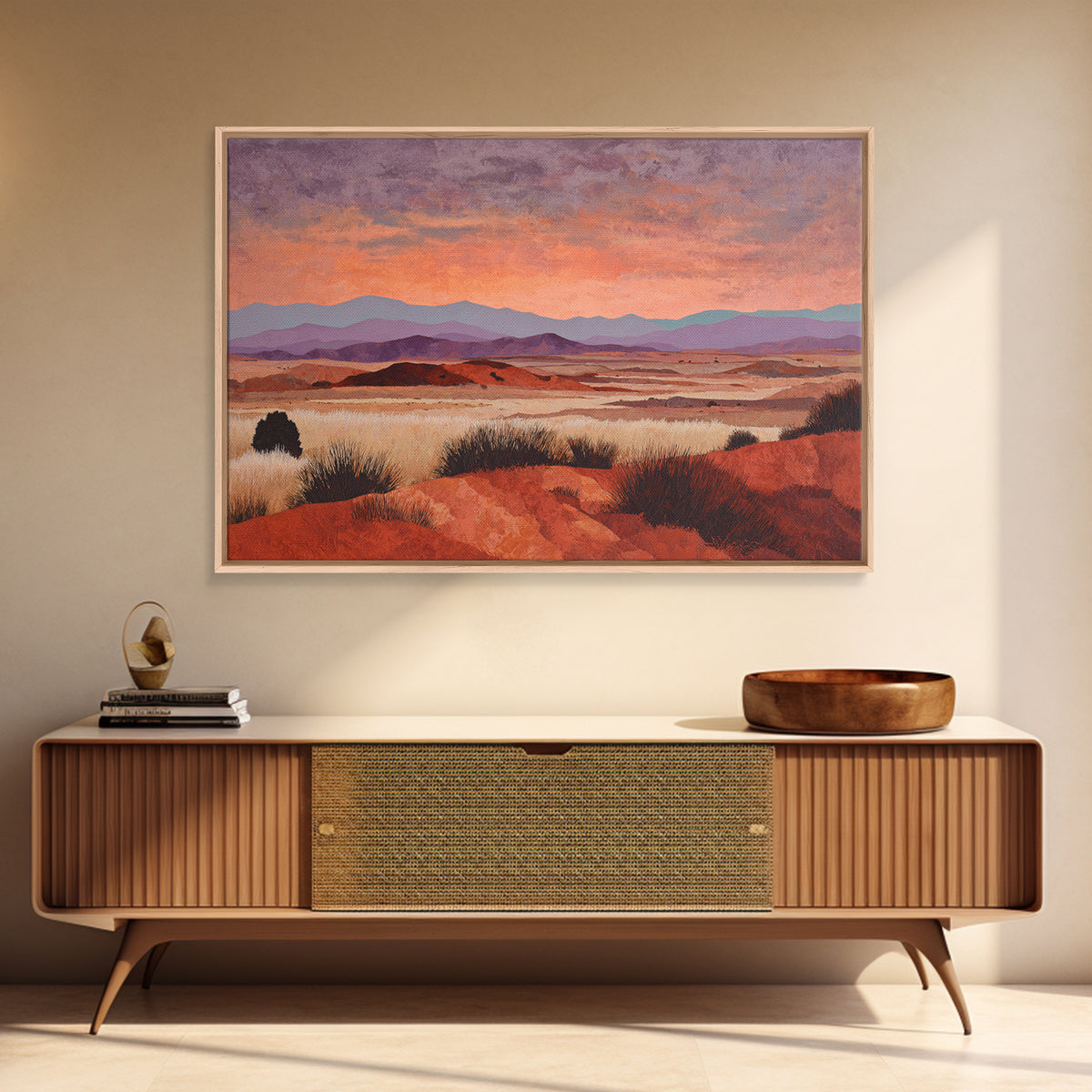 Quiet Desert Dusk Canvas Print, Master Bedroom, Bedroom Prints, Bedroom Decor, Sanctuary, Gallery Decor, Neutral Decor, MAS-3x2-38