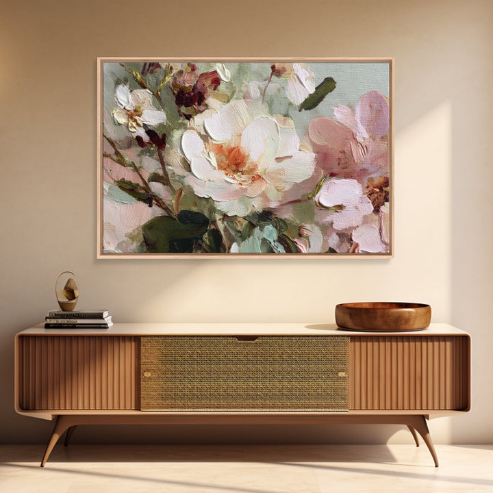 Dreamy Celestial Moon and Botanical Composition Canvas Print, Master Bedroom, Wall Art Bedroom, Bedroom Decor, Sanctuary, MAS-3x2-63