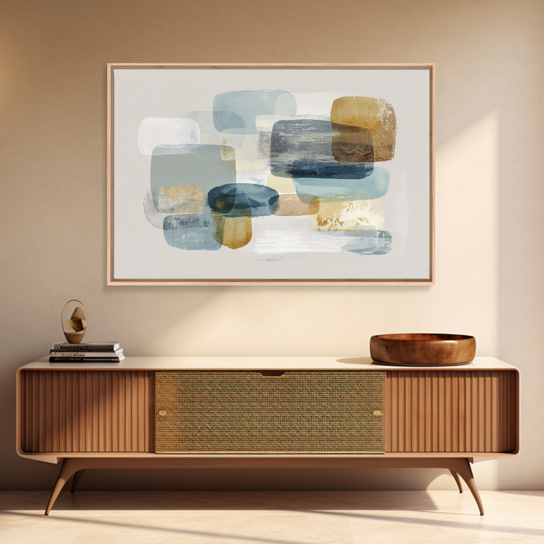 Minimal Stone Shapes Canvas Print, Master Bedroom, Minimalist Decor, Bedroom Decor, Fine Art, Sanctuary, Farmhouse Decor, MAS-3x2-68