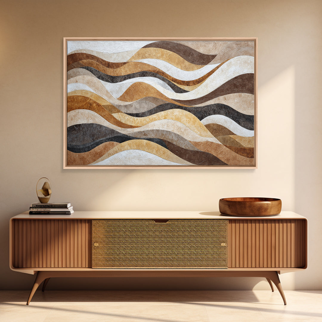 Abstract Wave Forms Canvas Print, Master Bedroom, Contemporary Art, Bedroom Decor, Abstract Art, Sanctuary, Bedroom Wall Art, MAS-3x2-72