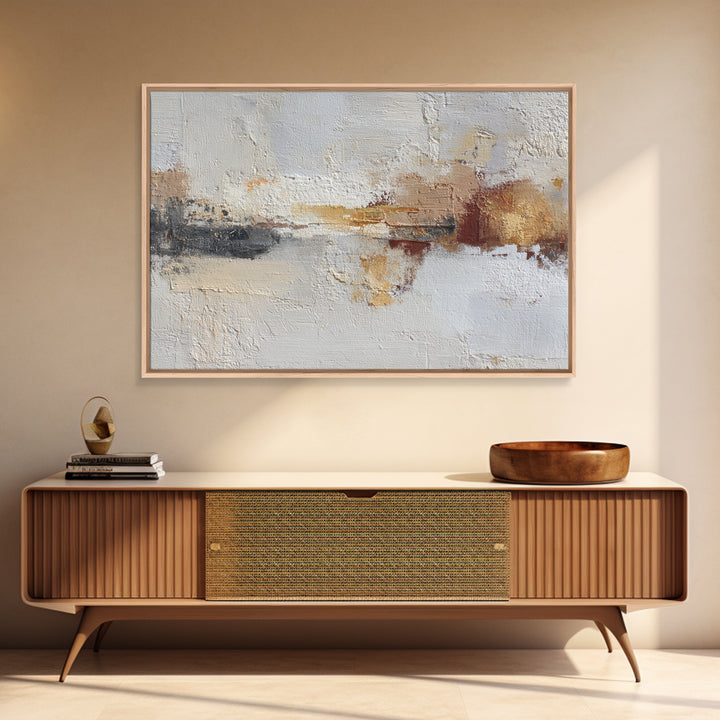 Soft Abstract Linen Texture Framed Canvas Print, Master Bedroom, Luxury Decor, Bedroom Decor, Abstract Art, Sanctuary, MAS-3x2-79