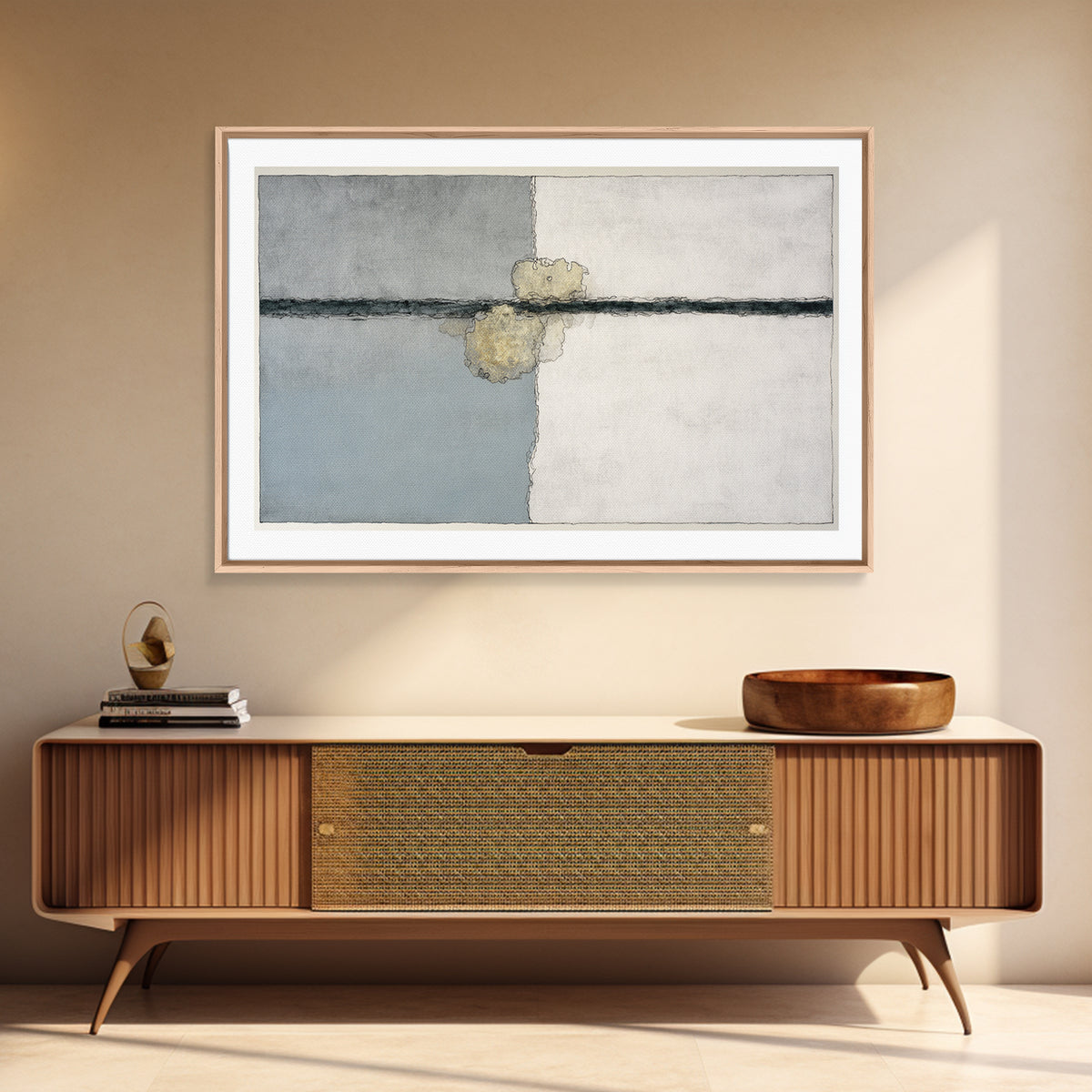Minimal Two Figure Line Drawing Framed Canvas Print, Master Bedroom, Wall Art Bedroom, Bedroom Decor, Fine Art, Sanctuary, MAS-3x2-9