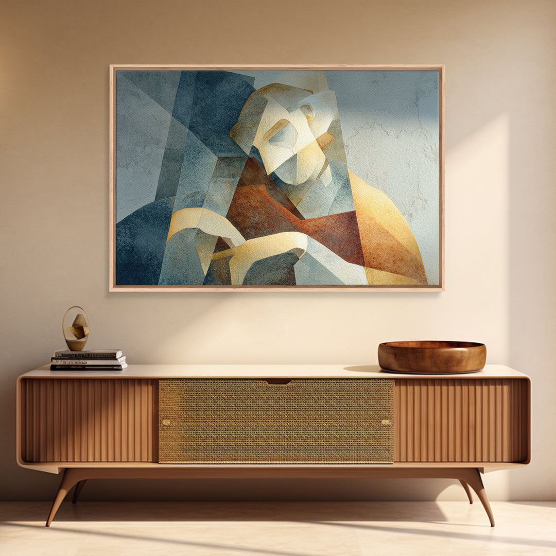 Classical Reclining Figure Implied Through Line Art Canvas Print, Master Bedroom, Above Bed Wall Decor, Bedroom Decor, MAS-3x2-98