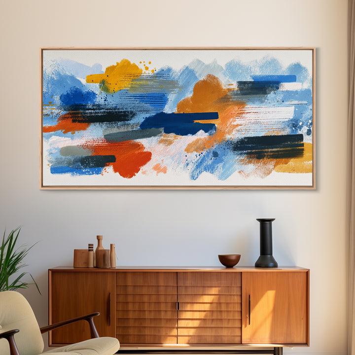 Chaotic Joyful Abstract Canvas Print, Maximalist Art, Home Decor, Living Room Decor, Abstract Art, Maximal, Printable Art, MAX-2x1-66