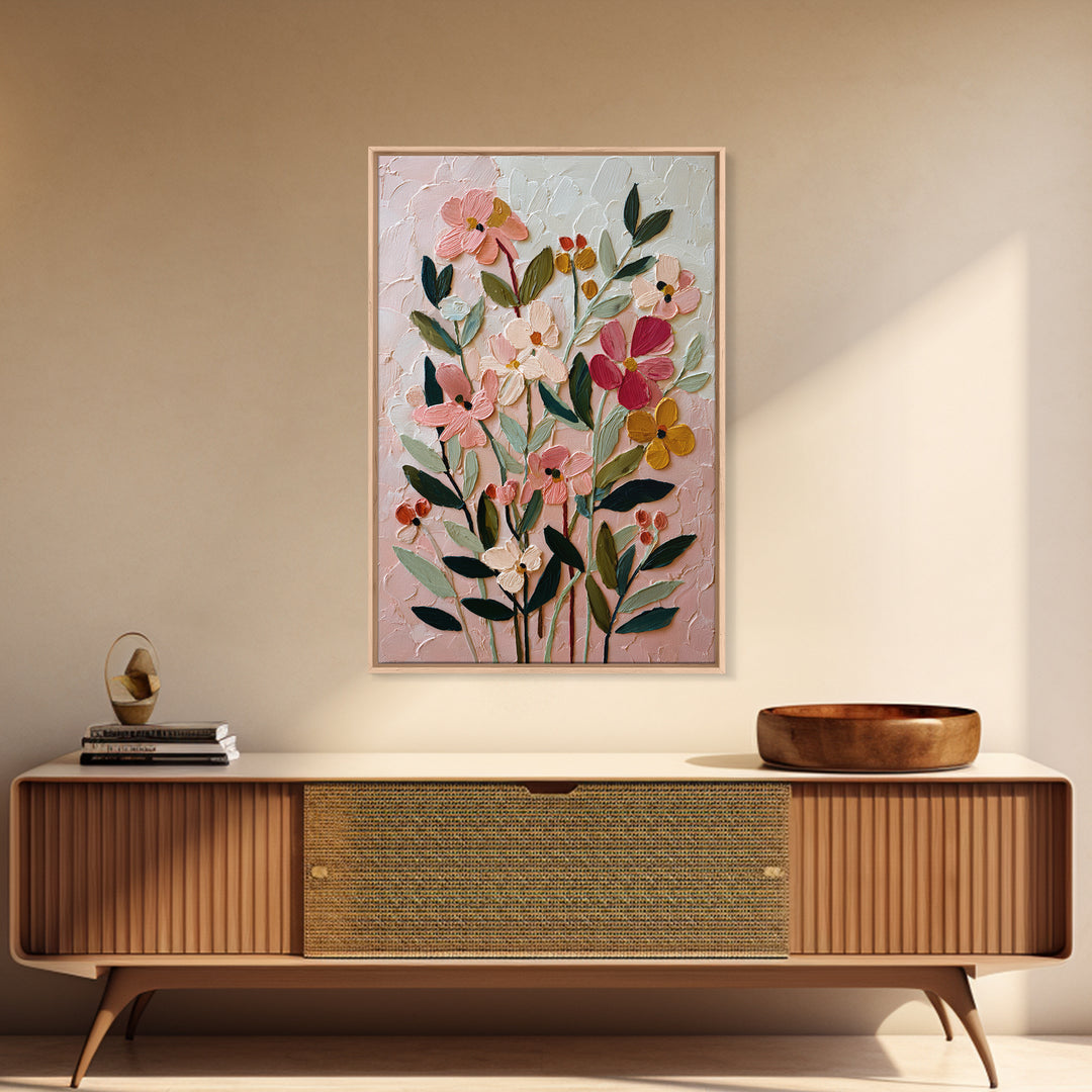 Matisse Inspired Cutouts with Vivid Floral Motifs Canvas Print, Maximalist Art, Printable Wall Art, Living Room Decor, Maximal, MAX-2x3-66