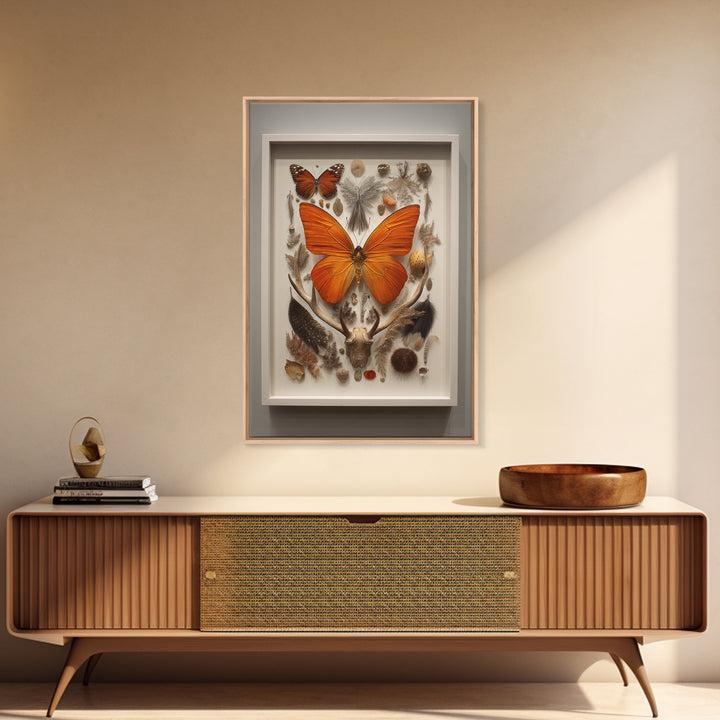 Framed Butterfly Collection Canvas Print, Maximalist Art, Printable Art, Living Room Decor, Fine Art, Maximal, Funky Wall Art, MAX-2x3-79