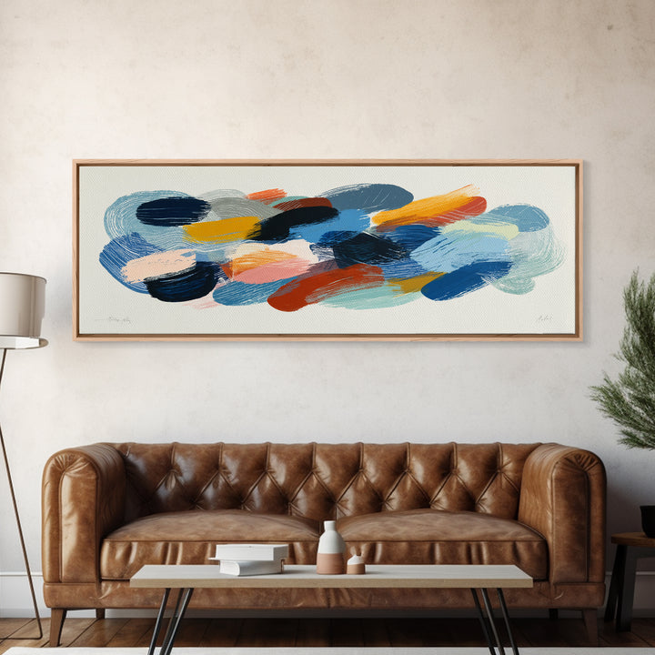 Chaotic Joyful Abstract Canvas Print, Maximalist Art, Digital Print, Living Room Decor, Fine Art, Maximal, Playroom Decor, MAX-3x1-38