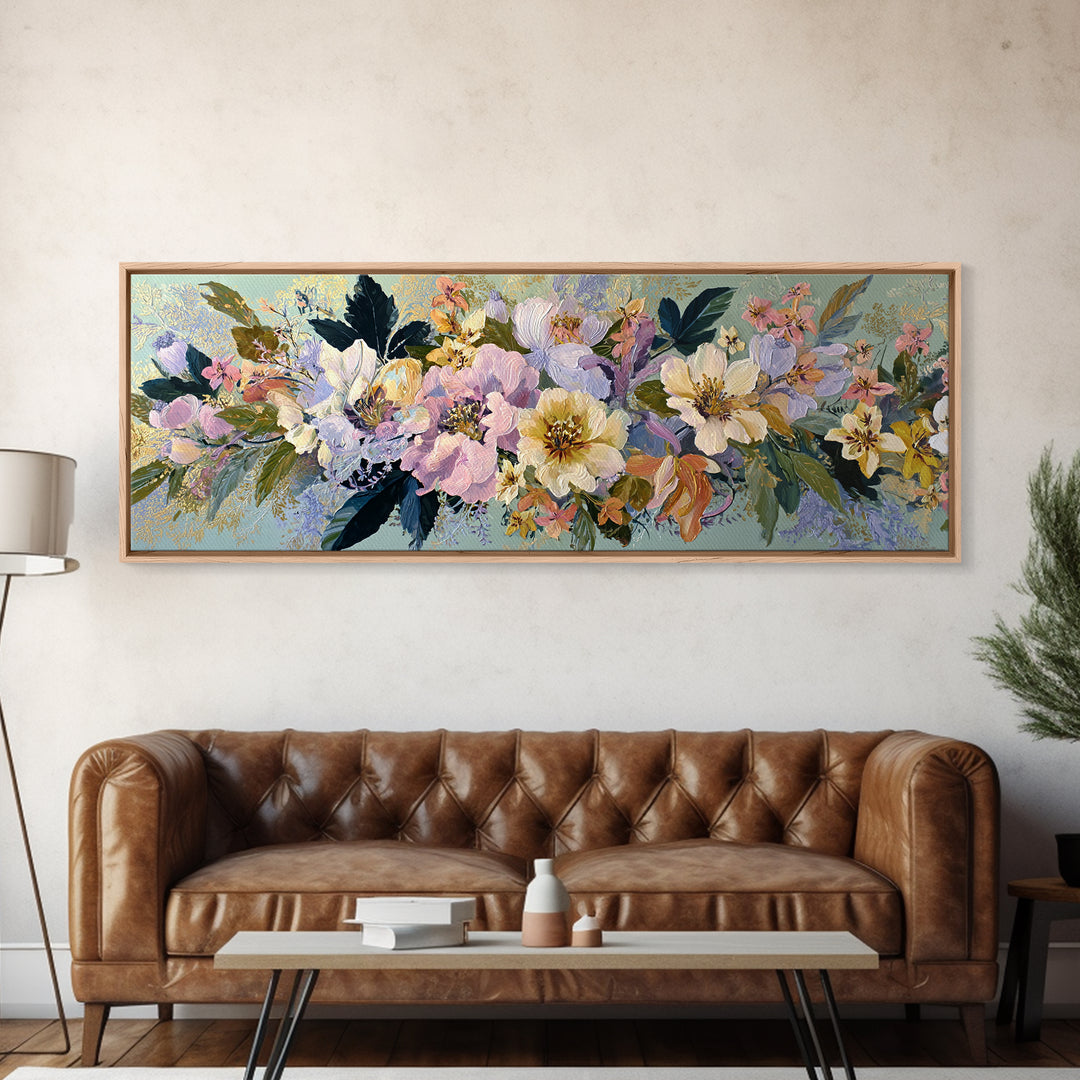 Highly Patterned Snake and Flower Composition Canvas Print, Maximalist Art, Abstract Wall Art, Living Room Decor, Maximal, MAX-3x1-5
