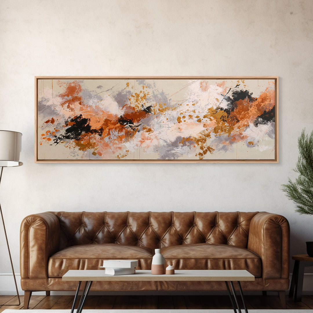 Chaotic Joyful Abstract Canvas Print, Maximalist Art, Boho Decor, Living Room Decor, Fine Art, Maximal, Art Print, Digital Art, MAX-3x1-62