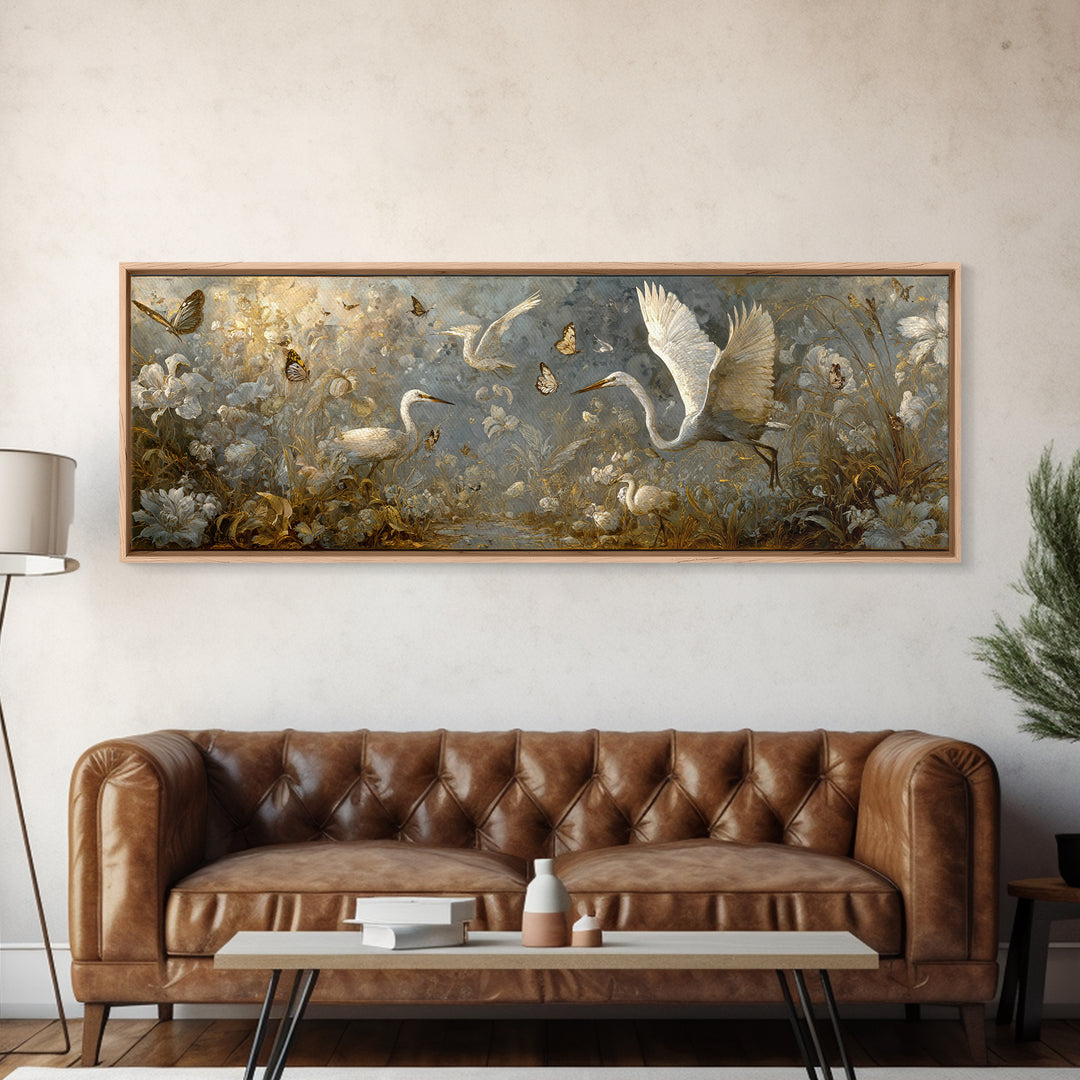 Explosive Floral Jungle Canvas Print, Maximalist Art, Trendy Wall Art, Living Room Decor, Fine Art, Maximal, Contemporary Art, MAX-3x1-65