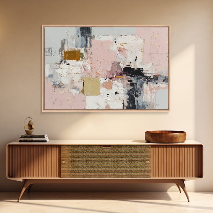 Chaotic Joyful Abstract Framed Canvas Print, Maximalist Art, Original Art, Living Room Decor, Abstract Art, Maximal, MAX-3x2-2