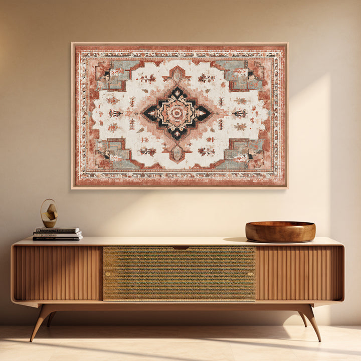 Bohemian Textile Pattern Canvas Print, Maximalist Art, Gallery Decor, Living Room Decor, Fine Art, Maximal, Wall Art, MAX-3x2-48