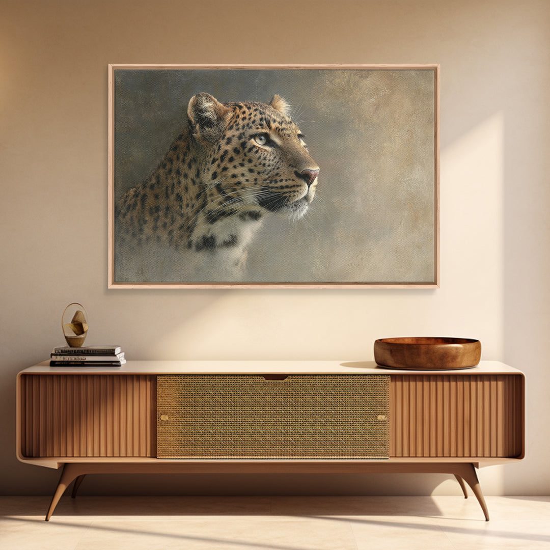 Rainbow Leopard Portrait Canvas Print, Maximalist Art, Digital Prints, Living Room Decor, Fine Art, Maximal, Abstract Wall Art, MAX-3x2-88
