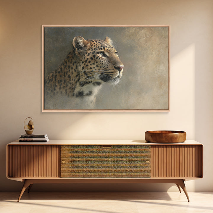 Rainbow Leopard Portrait Canvas Print, Maximalist Art, Digital Prints, Living Room Decor, Fine Art, Maximal, Abstract Wall Art, MAX-3x2-88