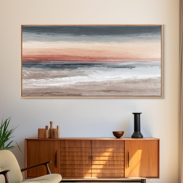 Soft Chakra Color Gradient Without Symbols Overload Canvas Print, Meditation Art, Art Deco, Living Room Decor, Stillness, MED-2x1-54