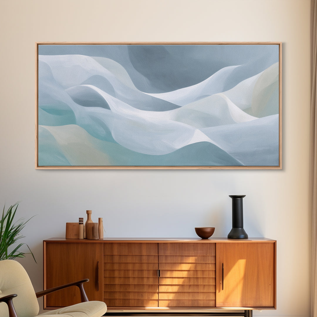 Abstract Breath Waves Canvas Print, Meditation Art, Printable Art, Living Room Decor, Abstract Art, Stillness, Minimalist Art, MED-2x1-74