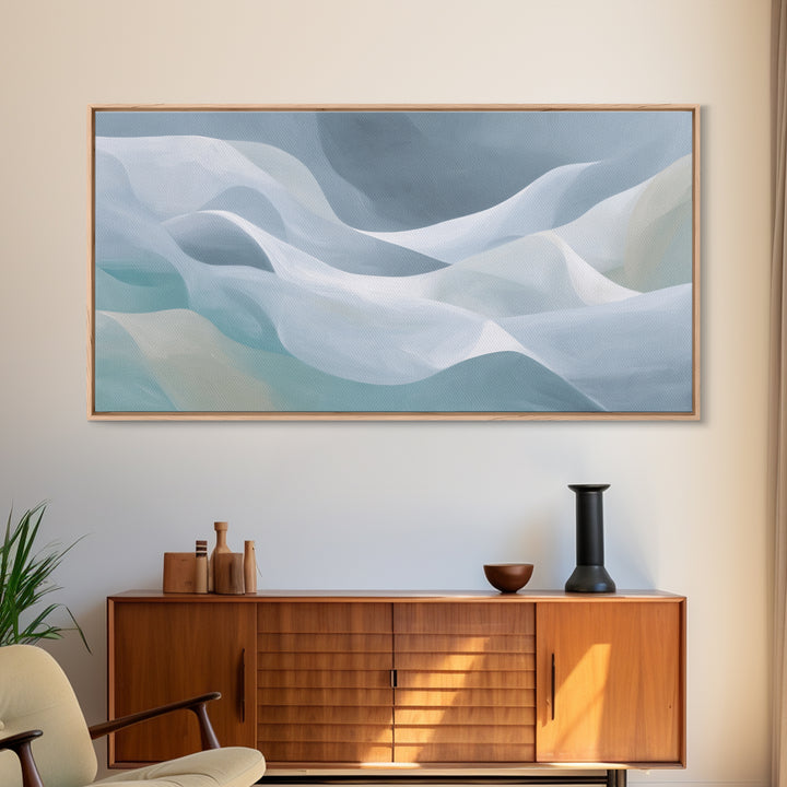 Abstract Breath Waves Canvas Print, Meditation Art, Printable Art, Living Room Decor, Abstract Art, Stillness, Minimalist Art, MED-2x1-74