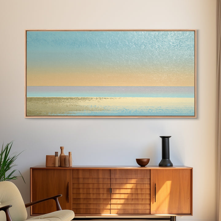 Soft Chakra Color Gradient Without Symbols Overload Canvas Print, Meditation Art, Art Deco, Living Room Decor, Stillness, MED-2x1-78