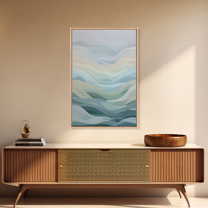 Abstract Breath Waves Canvas Print, Meditation Art, Modern Wall Art, Living Room Decor, Fine Art, Stillness, Buddha Wall Art, MED-2x3-62