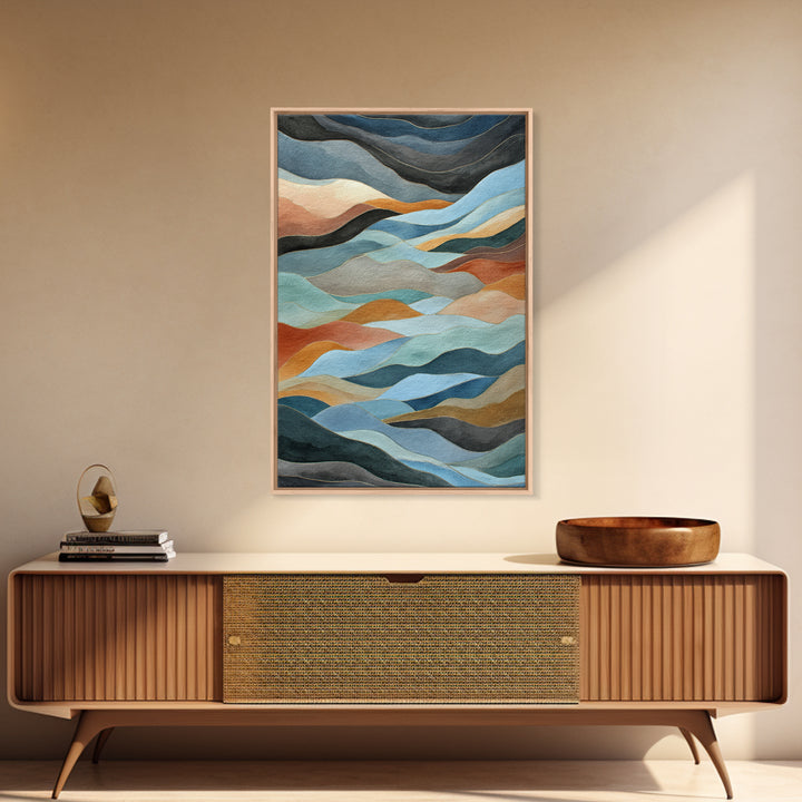 Abstract Breath Waves Canvas Print, Meditation Art, Modern Wall Art, Living Room Decor, Fine Art, Stillness, Buddha Wall Art, MED-2x3-86