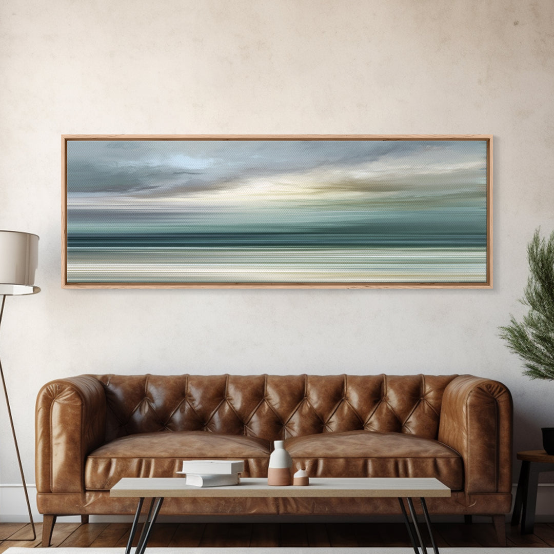 Soft Chakra Color Gradient Without Symbols Overload Canvas Print, Meditation Art, Abstract Wall Art, Living Room Decor, MED-3x1-2
