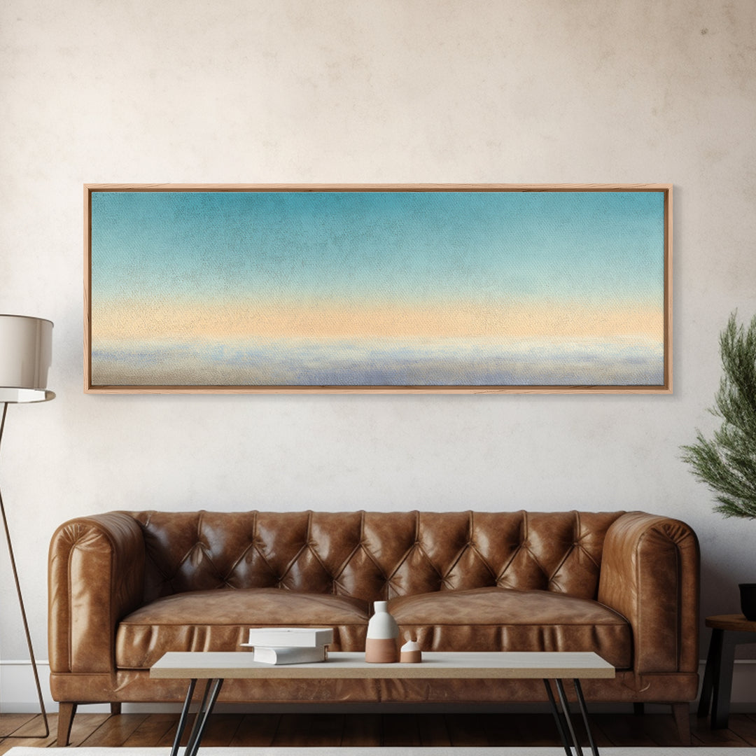 Soft Chakra Color Gradient Without Symbols Overload Canvas Print, Meditation Art, Gallery Wall Art, Living Room Decor, MED-3x1-50