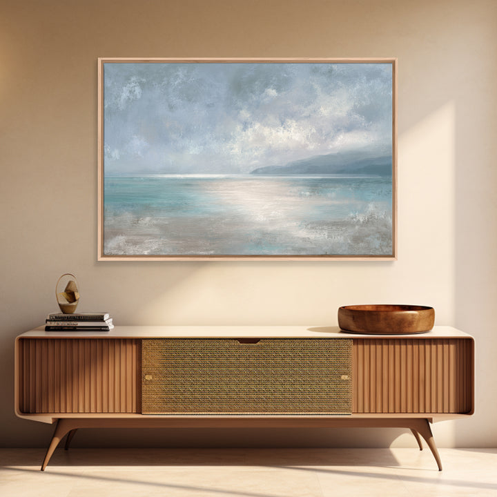 Ocean Horizon with Meditative Stillness Canvas Print, Meditation Art, Contemporary Art, Living Room Decor, Stillness, MED-3x2-46