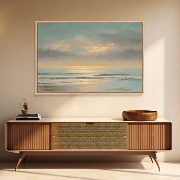 Ocean Horizon with Meditative Stillness Canvas Print, Meditation Art, Zen Home Decor, Living Room Decor, Fine Art, Stillness, MED-3x2-94