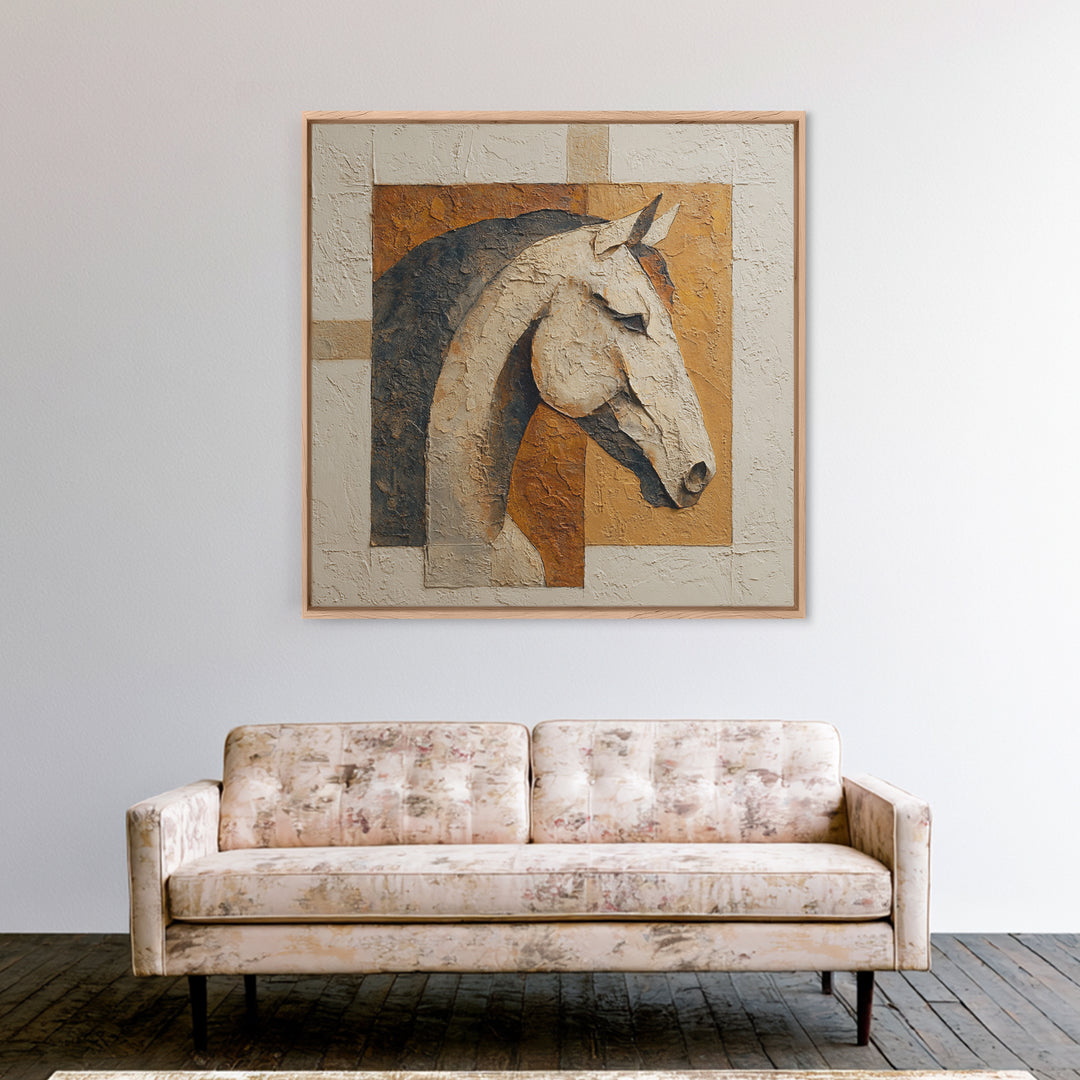 Minimal Horse Contour Canvas Print, Minimalist Art, Living Room Decor, Fine Art, Minimal, Modern Decor, Fine Art Print, MIN-1x1-18