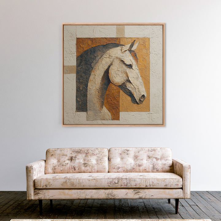 Minimal Horse Contour Canvas Print, Minimalist Art, Living Room Decor, Fine Art, Minimal, Modern Decor, Fine Art Print, MIN-1x1-18