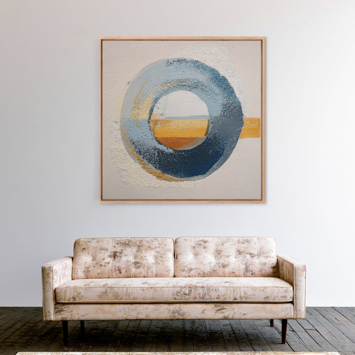 Single Brushstroke Circle Canvas Print, Minimalist Art, Abstract Wall Art, Living Room Decor, Oil Painting, Minimal, MIN-1x1-22