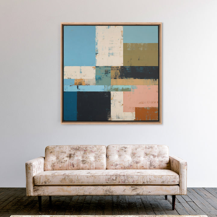 Simple Blue Horizon Canvas Print, Minimalist Art, Modern Art, Living Room Decor, Fine Art, Minimal, Minimalist Decor, MIN-1x1-30