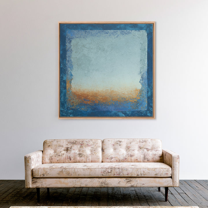 Simple Blue Horizon Canvas Print, Minimalist Art, Modern Art, Living Room Decor, Fine Art, Minimal, Minimalist Decor, MIN-1x1-54