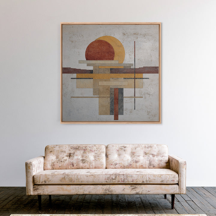 Simple Geometric Sun Canvas Print, Minimalist Art, Luxury Decor, Living Room Decor, Abstract Art, Minimal, Art Prints, MIN-1x1-87