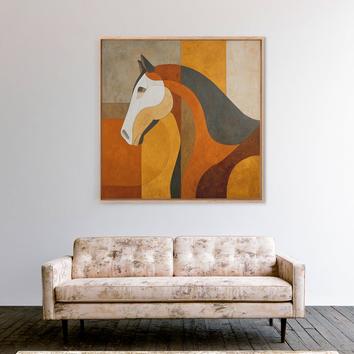 Minimal Horse Contour Canvas Print, Minimalist Art, Neutral Decor, Living Room Decor, Fine Art, Minimal, Home Decor, Poster, MIN-1x1-90