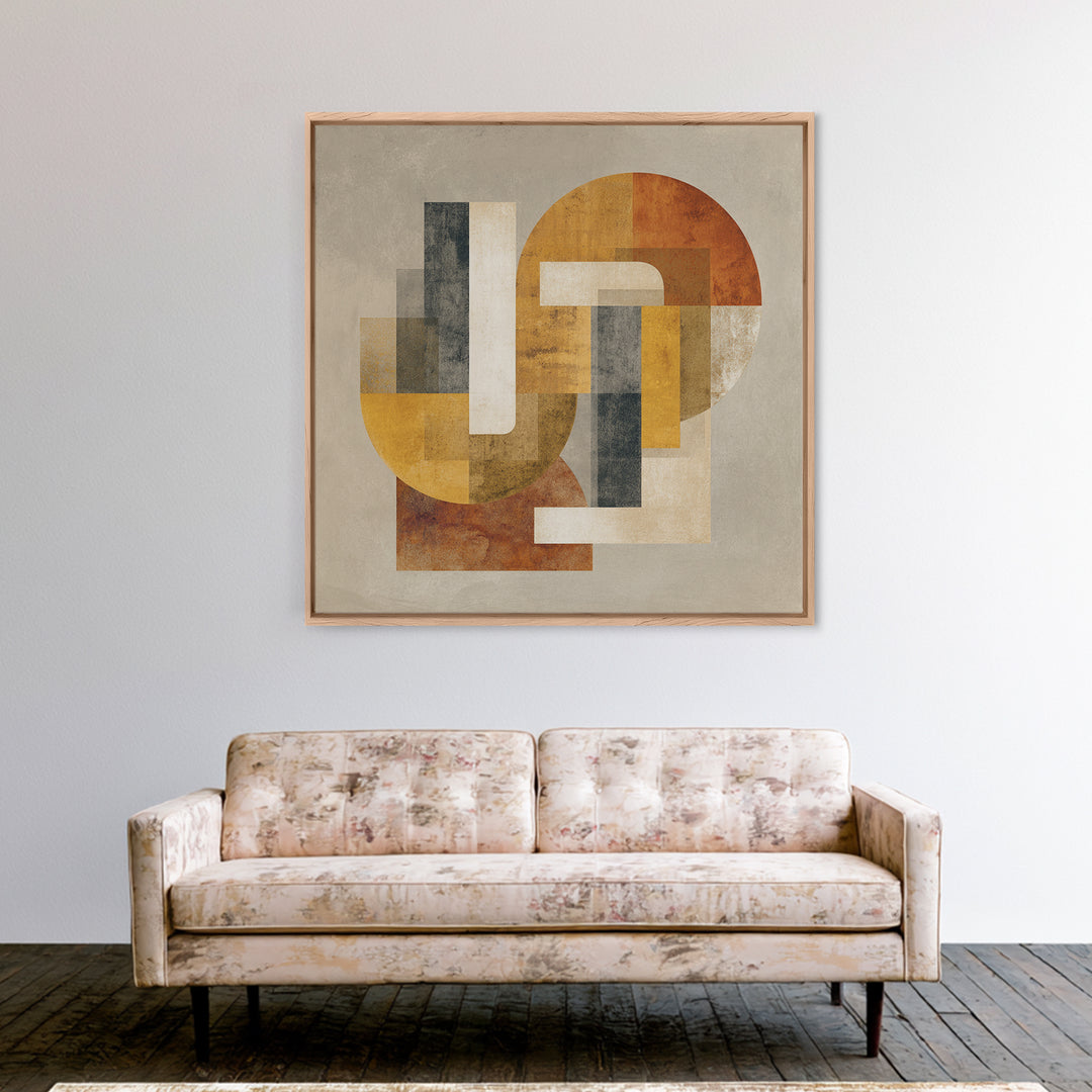 Two Overlapping Organic Shapes Canvas Print, Minimalist Art, Room Decor, Living Room Decor, Abstract Art, Minimal, Art Print, MIN-1x1-91