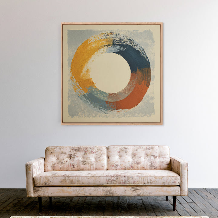 Single Brushstroke Circle Canvas Print, Minimalist Art, Modern Decor, Living Room Decor, Fine Art, Minimal, Poster, Wall Decor, MIN-1x1-94