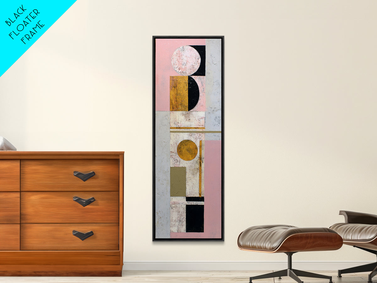 Simple Geometric Sun Canvas Print, Minimalist Art, Boho, Living Room Decor, Abstract Art, Minimal, Abstract Painting, MIN-1x3-27