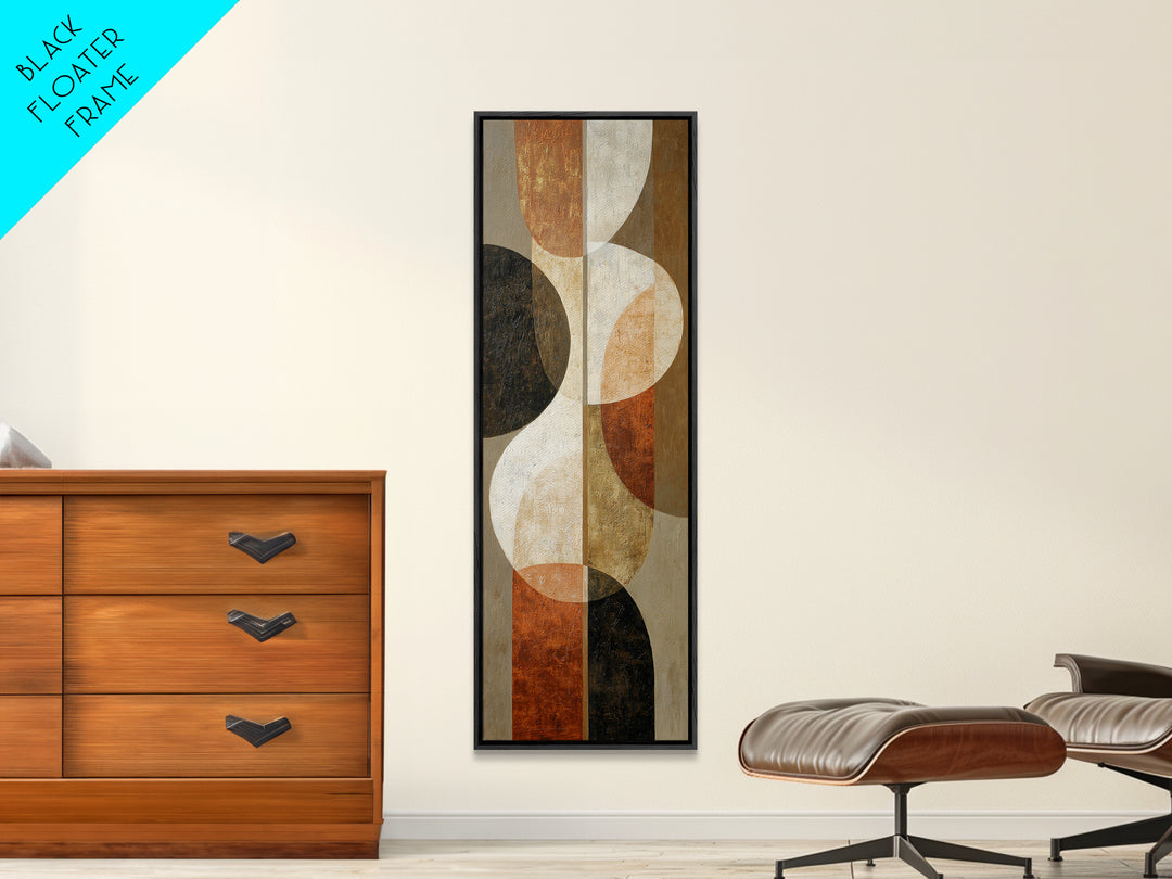 Two Overlapping Organic Shapes Framed Canvas Print, Minimalist Art, Canvas Tote Bag, Living Room Decor, Abstract Art, Minimal, MIN-1x3-31