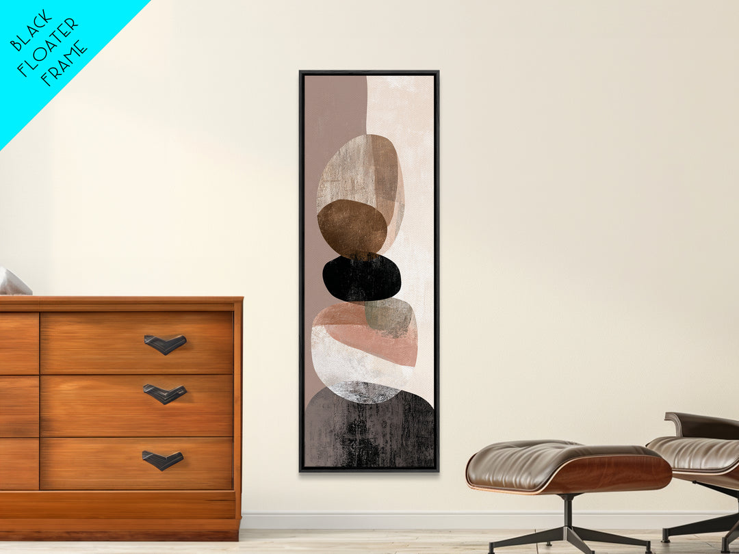 Two Overlapping Organic Shapes Canvas Print, Minimalist Art, Abstract Wall Art, Living Room Decor, Fine Art, Minimal, MIN-1x3-55