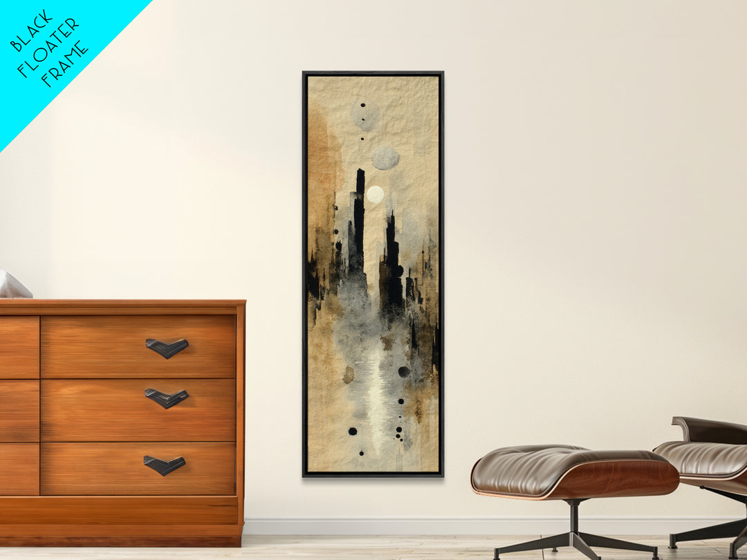 Simple Blue Horizon Framed Canvas Print, Minimalist Art, Luxury Decor, Living Room Decor, Fine Art, Minimal, Art Prints, MIN-1x3-66