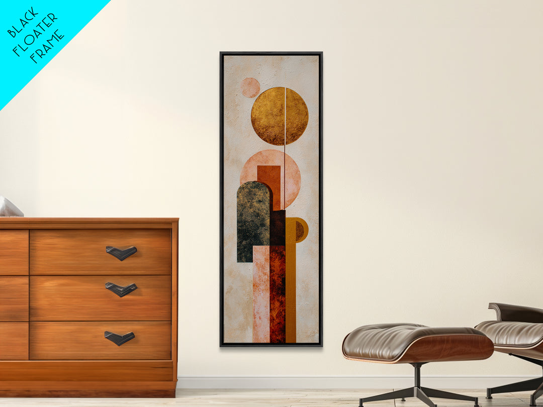 Minimal Moon over a Pale Ocean Framed Canvas Print, Minimalist Art, Wall Art, Living Room Decor, Fine Art, Minimal, MIN-1x3-69