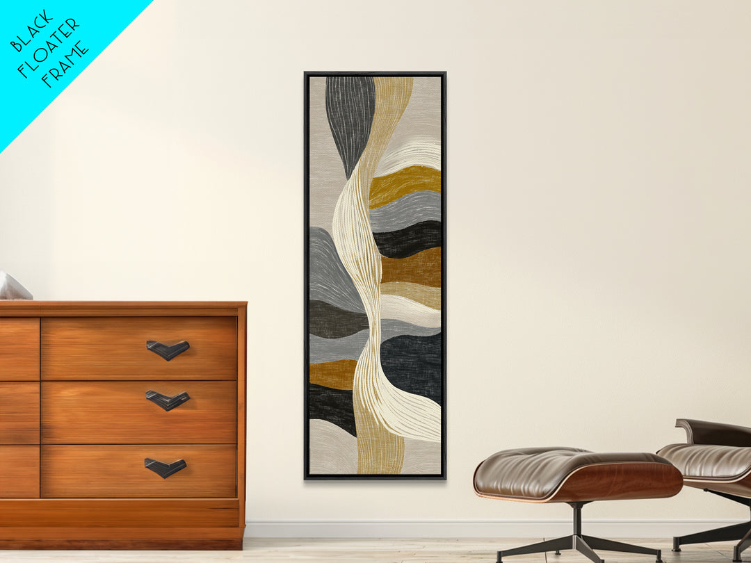 Two Overlapping Organic Shapes Framed Canvas Print, Minimalist Art, Abstract Painting, Living Room Decor, Fine Art, Minimal, MIN-1x3-79