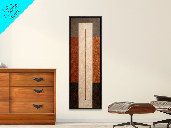 Calm Rectangle Composition Framed Canvas Print, Minimalist Art, Black Art, Living Room Decor, Minimal, Minimalist Wall Art, MIN-1x3-84