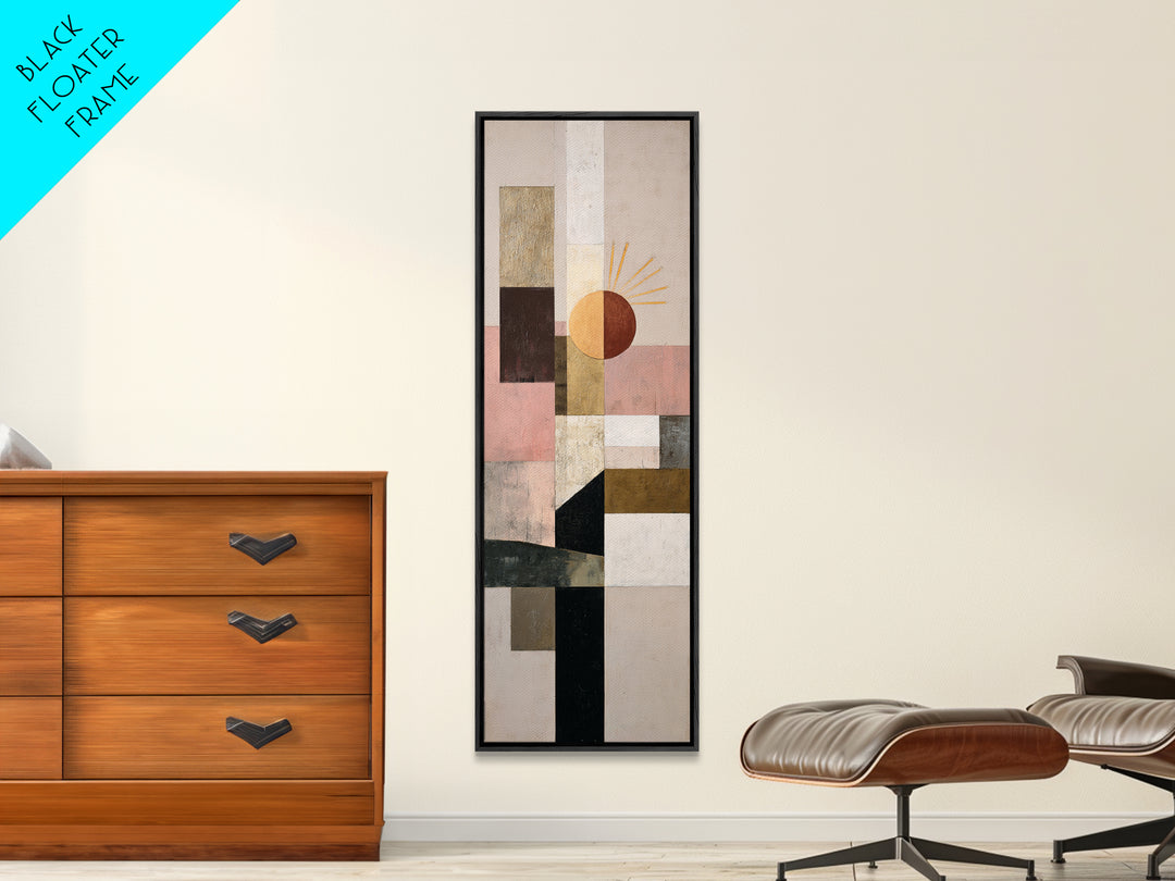 Simple Geometric Sun Canvas Print, Minimalist Art, Luxury Decor, Living Room Decor, Abstract Art, Minimal, Art Prints, MIN-1x3-99
