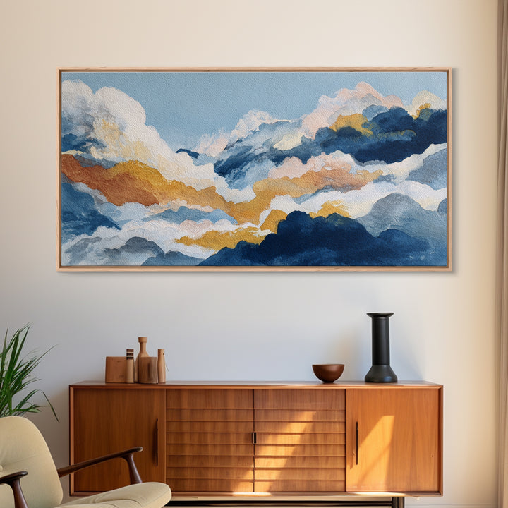 Small Cloud Study Canvas Print, Minimalist Art, Digital Prints, Living Room Decor, Minimal, Printable Art, Abstract Wall Art, MIN-2x1-41