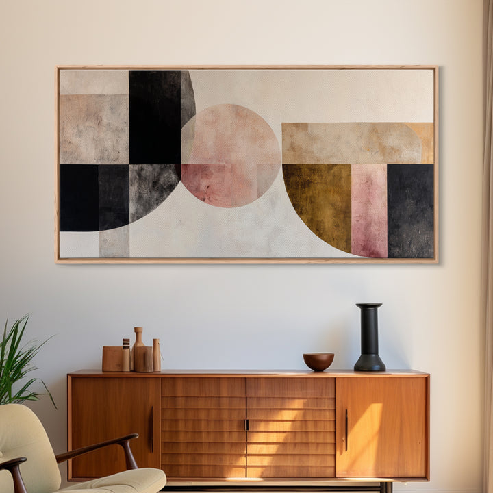 Monochrome Arch and Shadow Composition Canvas Print, Minimalist Art, Minimalist, Living Room Decor, Fine Art, Minimal, MIN-2x1-52